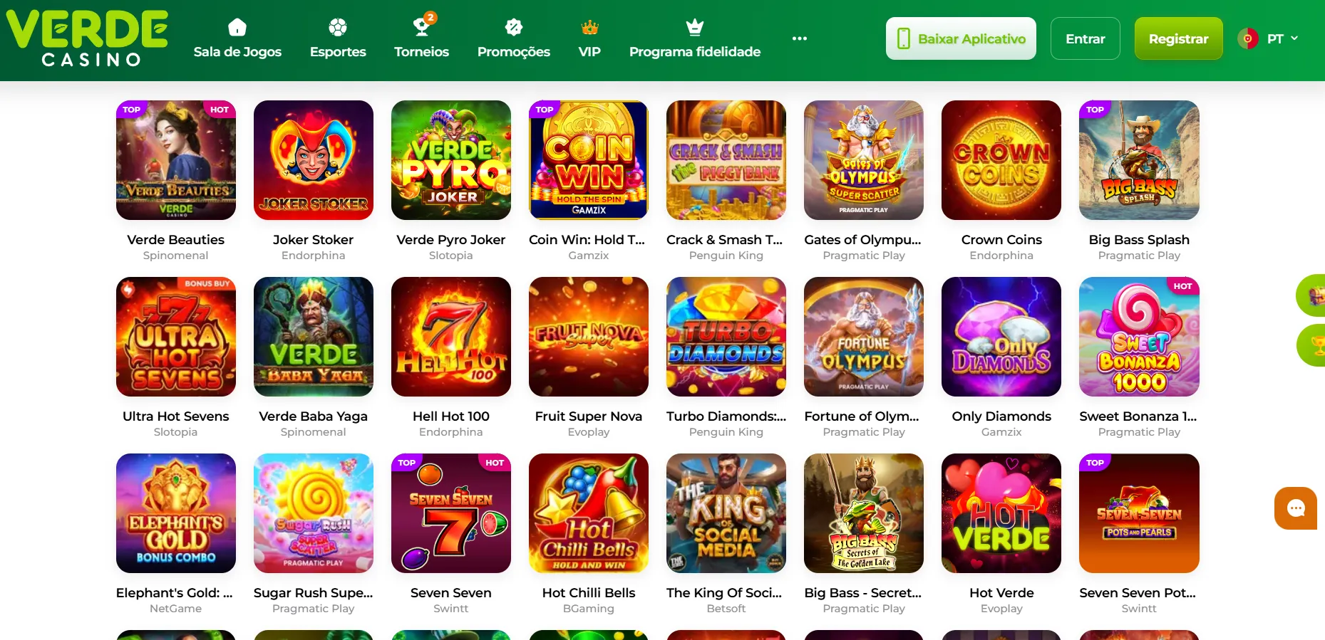 Slots Verde Portugal